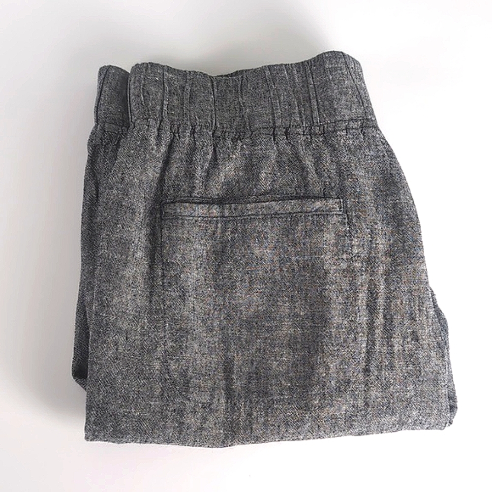 Gray Van Heusen Elastic Waistband Ankle Pants (Size: 8)